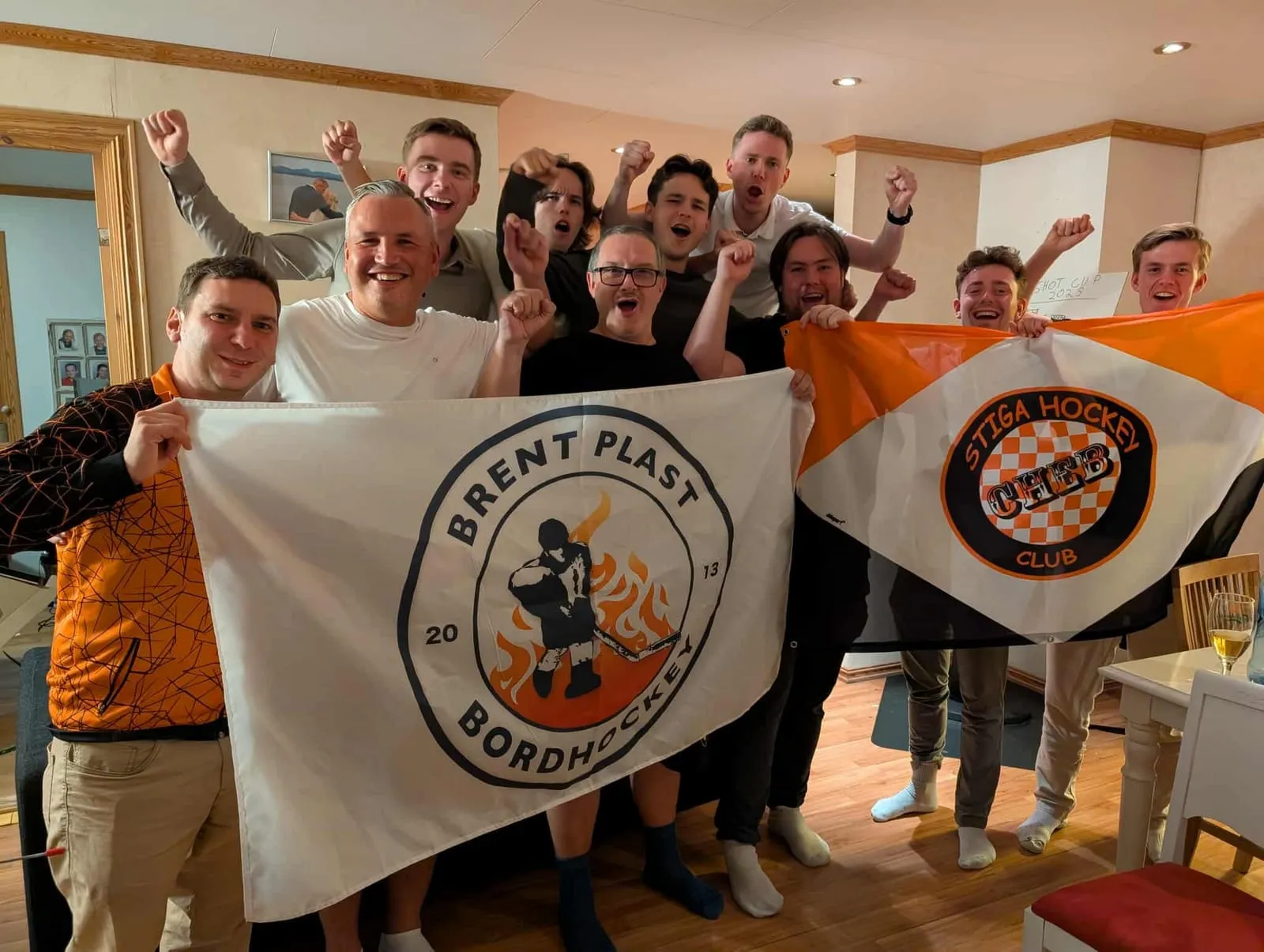 Stemningen var god mellom SHC Cheb og Brent Plast BHK.